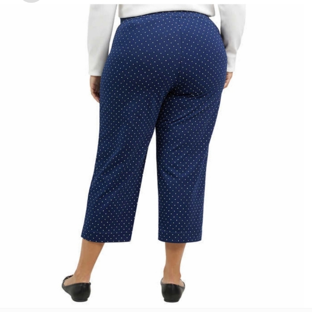 Lands' End Women's Shore Comfort Stretch Knit Carpi Pants Pull On nwt - Picture 2 of 5